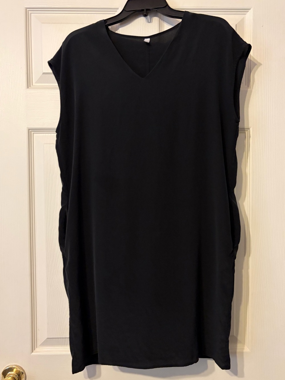 LilySilk 100% Silk black mini dress